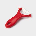 Набор кухонных принадлежностей Доляна «Нарцисс», 3 предмета: 2 ножа с антиналипающим покрытием, лезвие 12 см, овощечистка, 20×4 см, красный - Фото 4