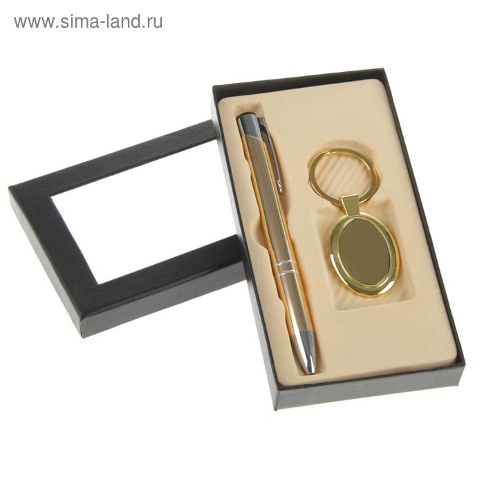Набор подарочный 2в1 "Gold" (ручка+брелок) - Фото 1