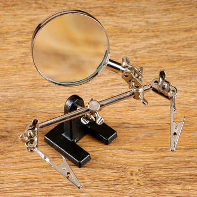 Третья рука для пайки 5х, d=6.5 см 15×17×7 см