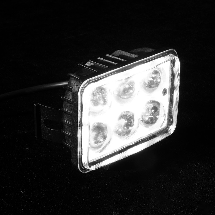 Противотуманная фара, 12 В, 6 LED, IP67, 6000 К, направленный свет - фото 1906866475