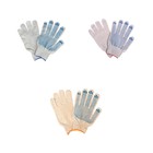 Перчатки рабочие, х/б, вязка 10 класс, 6 нитей, размер 9, с ПВХ точками, белые, «ЛЕОН ГРУПП» - Фото 4