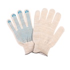 Перчатки рабочие, хб, вязка 10 класс, 6 нитей, размер 9, с ПВХ точками, белые, «ЛЕОН ГРУПП» - Фото 8