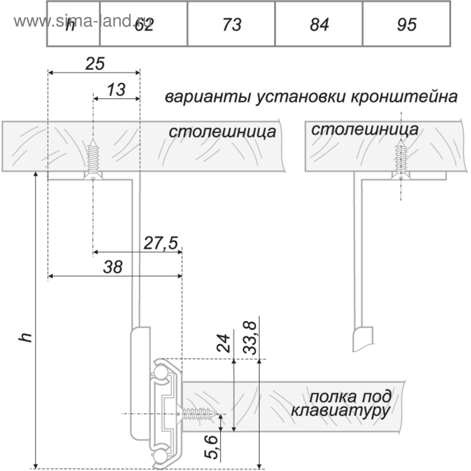 Выдвижная столешница для клавиатуры