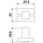 Ручка-кнопка BOYARD RC405EAB, цвет античная латунь - Фото 2