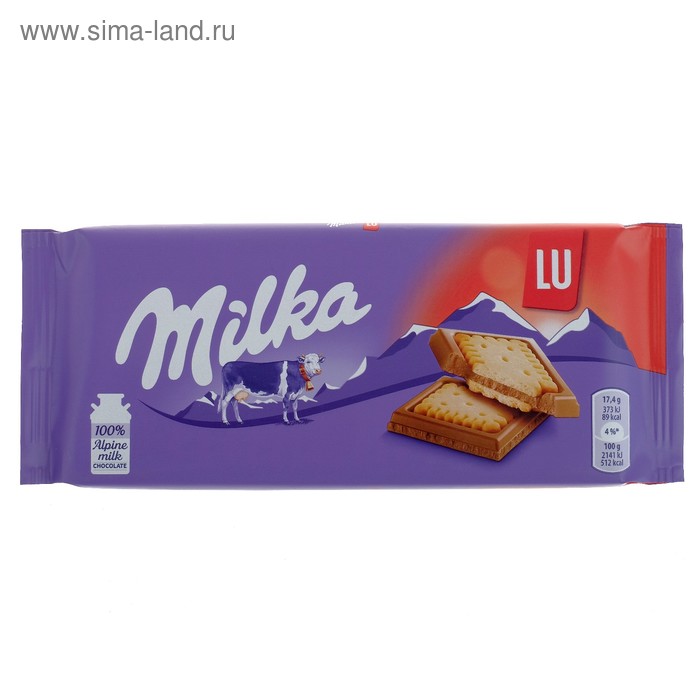 Шоколадная плитка Milka Lu, 87 г - Фото 1