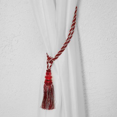 Кисть для штор "Три кристалла", L-50(±1)см, 140/02, цвет бордово-бежевый