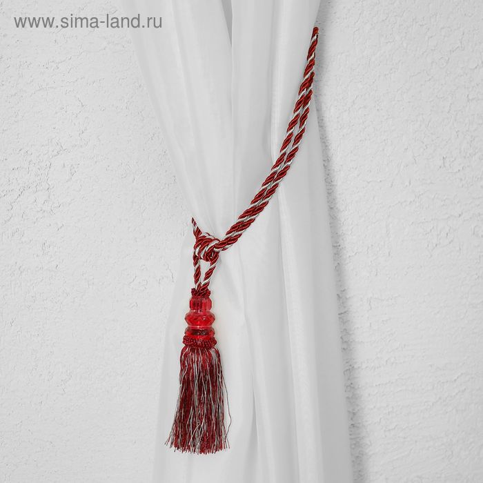 Кисть для штор "Три кристалла", L-50(±1)см, 140/02, цвет бордово-бежевый - Фото 1