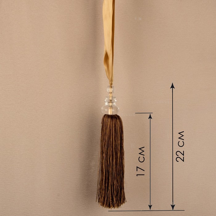 Кисть для штор «Камила», 60 ± 1 см, цвет золотой