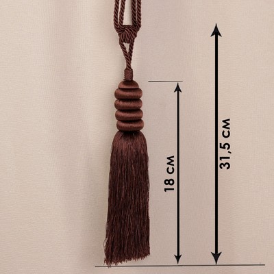 Кисть для штор «Наргиз», 70 ± 1 см, цвет коричневый