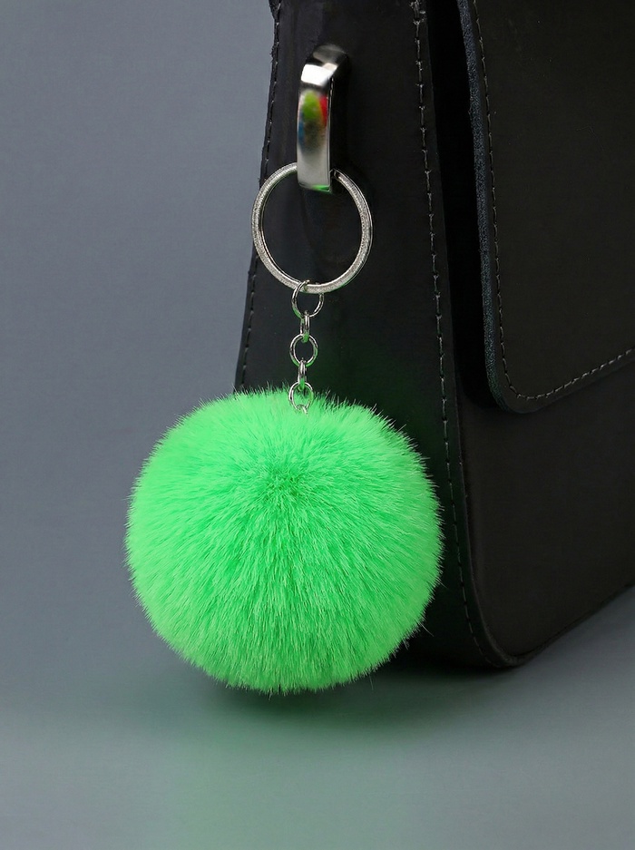 Брелок для ключей на кольце «Пушистик. Помпон», на сумку, рюкзак, d=5 см, МИКС - Фото 1