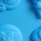Форма для украшений 3D Доляна «Ёлочные игрушки», силикон, 30×30 см, 12 ячеек, цвет синий - Фото 3