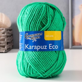 Пряжа Karapuz Eco (КарапузЭко) 90% акрил, 10% капрон 125м/50гр ярк.зел (47)