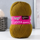 Пряжа Lidiya quatro (Лидия кватро) 50% шерсть, 50% акрил 400м/100гр (1437 зел.янтарь) - Фото 1