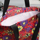 Сумка хозяйственная, складная, трансформируется в кошелёк, водонепроницаемая, цвет красный - Фото 4