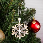 Елочная игрушка «Праздничная снежинка» - Фото 2