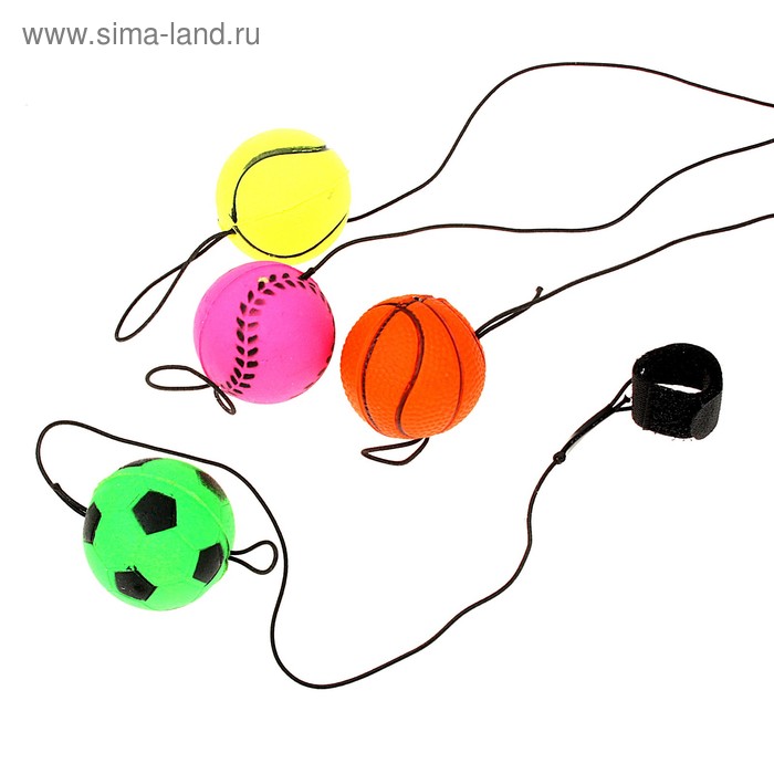 Мяч-попрыгун с кольцом, цвета МИКС - Фото 1