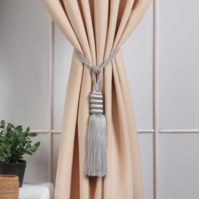 Кисть для штор «Наргиз», 70(±1) см, цвет серебряный