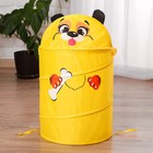 Корзина для хранения игрушек «Собачка с косточкой» с ручками и крышкой - Фото 3