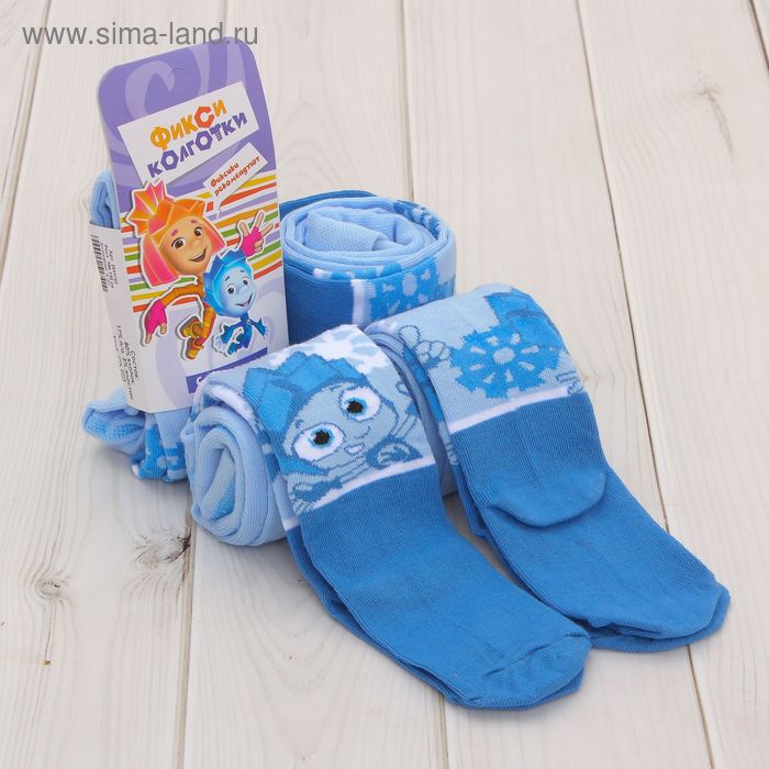 Колготки детские ФИКСИКИ "Нолик" гол. р-р 92-98 см, 2-3 года, 80% хл, 17% п/э, 3% эл - Фото 1