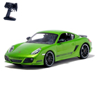 Машина радиоуправляемая Porsche Cayman R, масштаб 1:16, работает от аккумулятора, световые эффекты, цвет зеленый - Фото 1