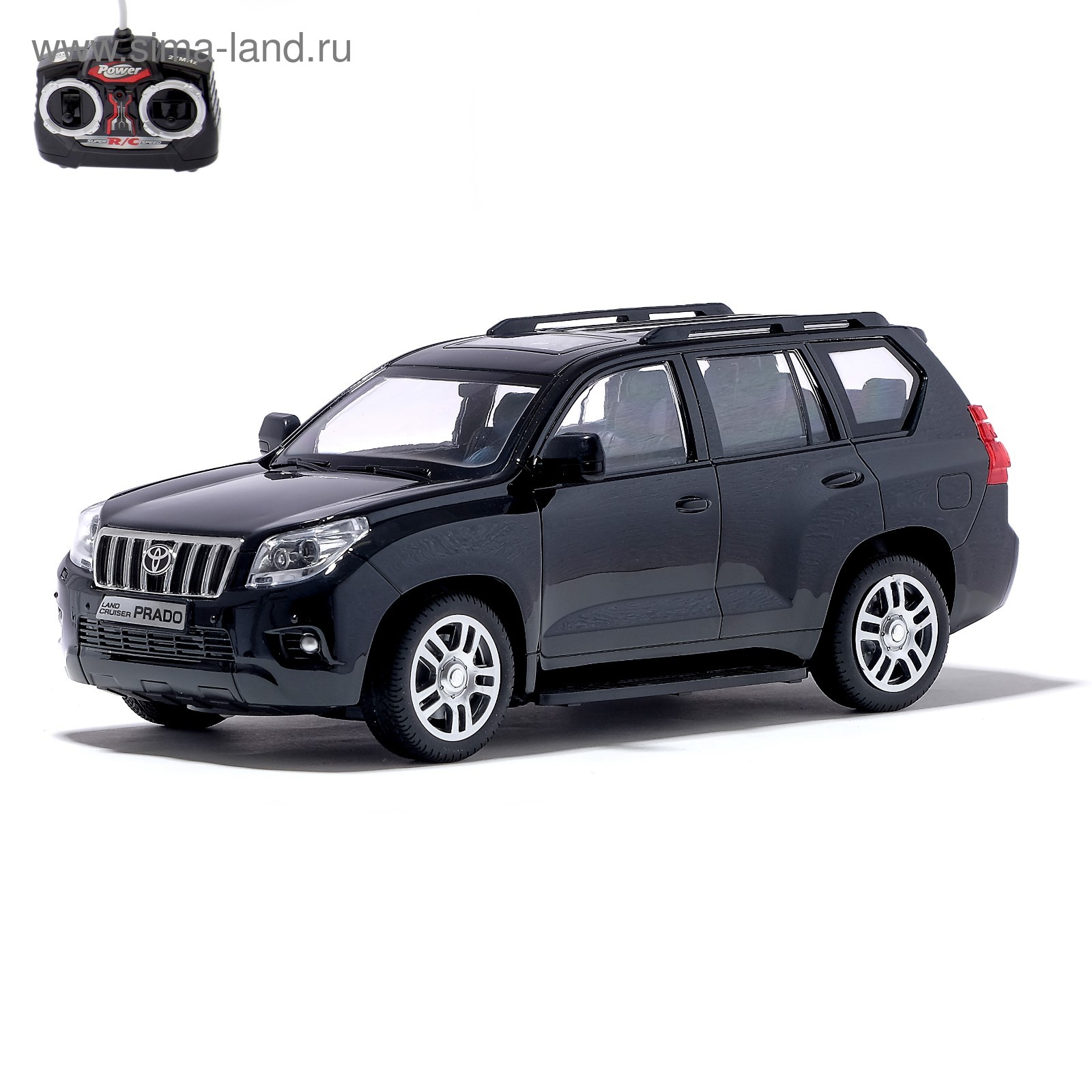 Машина радиоуправляемая Toyota Land Cruiser Prado, 1:16, работает от  аккумулятора, свет, МИКС