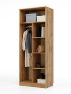 Шкаф распашной двухстворчатый «Клик Мебель», 810×500×2100 мм, цвет дуб вотан/тёмно - серый - Фото 2