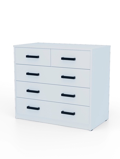 Комод для хранения «Клик Мебель», 5 выдвижных ящиков, 900×480×800 мм, цвет белый