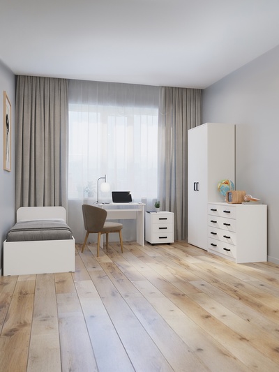 Комод для хранения «Клик Мебель», 5 выдвижных ящиков, 900×480×800 мм, цвет белый