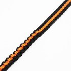 Поводок амортизирующий, 120-160 х 1 см, чёрно-оранжевый - Фото 4