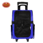 Сумка-рюкзак на колесах для животных с выдвижной ручкой, 38 х 29 х 47 см, синяя - Фото 1