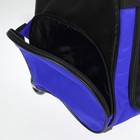 Сумка-рюкзак на колесах для животных с выдвижной ручкой, 38 х 29 х 47 см, синяя - Фото 12