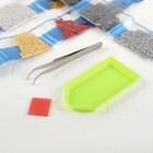 Алмазная мозаика на новый год с полным заполнением на холсте «Рождественская ночь», 22×32 см, набор для творчества. - Фото 4