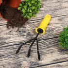 Рыхлитель, длина 20 см, 3 зубца, пластиковая ручка, Greengo - Фото 1