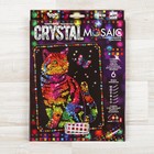 Набор для создания мозаики «Кот и бабочка» CRYSTAL MOSAIC, на тёмном фоне - Фото 1