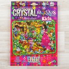 Набор для создания мозаики "Девочка и гномы" серии CRYSTAL MOSAIC, на тёмном фоне - Фото 1