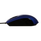 Мышь Gembird MOP-400, проводная, оптическая, бесшумная, 1000 dpi, USB, чёрно-синяя - фото 8333086