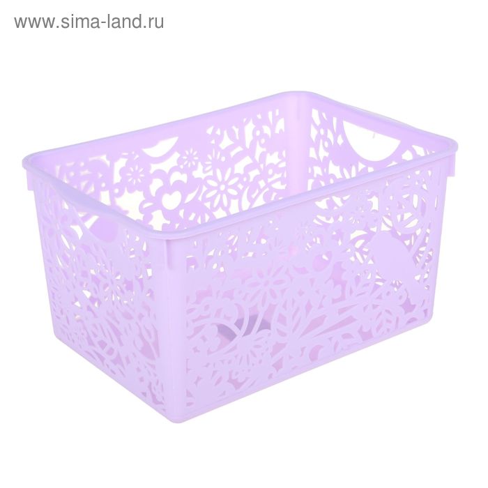Корзинка пластиковая для хранения «Птицы», цвет МИКС - Фото 1