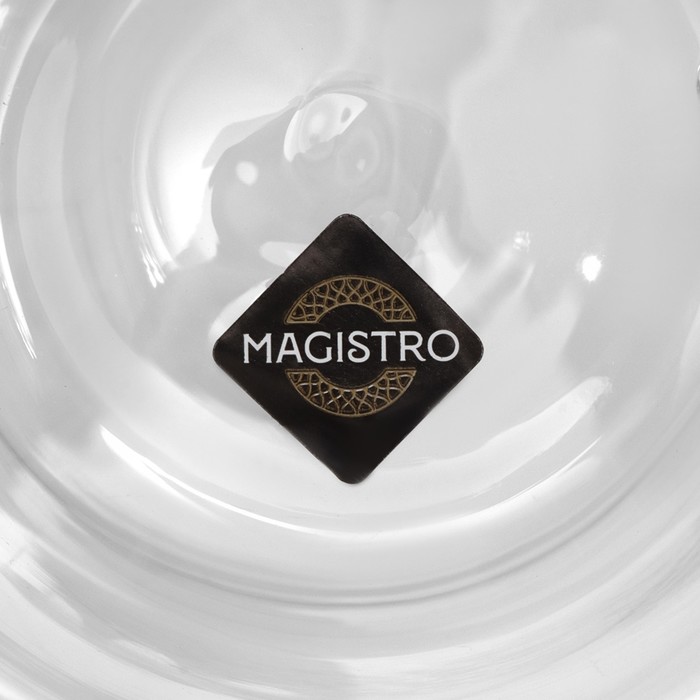 Чашка стеклянная с двойными стенками Magistro «Адель», 200 мл, цвет чёрный - фото 1883309972