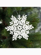 Ёлочные игрушки 3 шт. «Зимнее волшебство. Белая снежинка» пластик, d=11 см - Фото 2