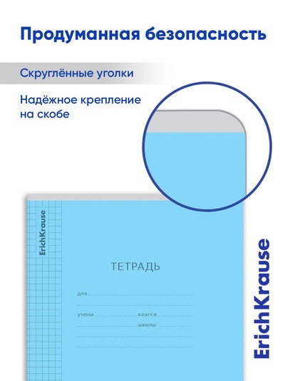 Тетрадь 24 листа в клетку, ErichKrause «Классика Visio», обложка мелованный картон, МИКС