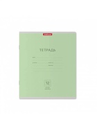 Тетрадь 12 листов в косую линейку ErichKrause «Классика», обложка мелованный картон, зелёная - Фото 1