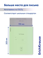 Тетрадь 12 листов в косую линейку ErichKrause «Классика», обложка мелованный картон, зелёная - Фото 6