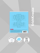 Тетрадь 12 листов в косую линейку, ErichKrause «Классика», обложка мелованная бумага, голубая - Фото 4