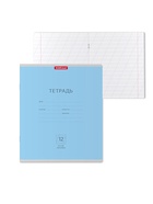 Тетрадь 12 листов в косую линейку, ErichKrause «Классика», обложка мелованная бумага, голубая - Фото 5