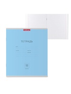 Тетрадь 12 листов в клетку ErichKrause «Классика», обложка мелованный картон, голубая - Фото 5