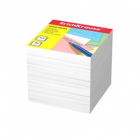 Блок бумаги для записей ErichKrause, 9 x 9 x 9 cм, белизна бумаги 98%, плотность 80 г/м2, люкс, белый