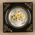 Шкатулка «Цветы», с накладкой, 10×10 см, лаковая миниатюра - Фото 2