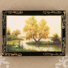 Шкатулка «Осенняя природа», 8×10 см, лаковая миниатюра - Фото 2