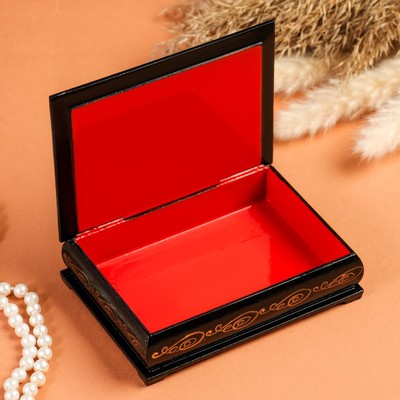 Шкатулка «Пионы в вазе», 10×14 см, лаковая миниатюра