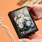 Шкатулка для украшений «Пионы в вазе», 10×14 см, лаковая миниатюра - Фото 3